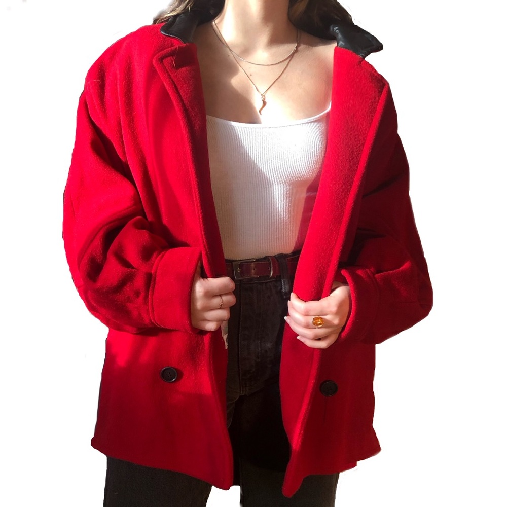 Vintage Retro Fashion by Jill Red Wool Coat